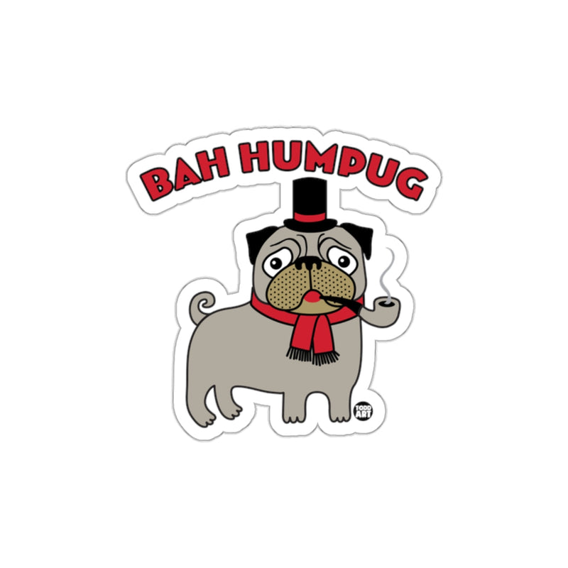 Load image into Gallery viewer, Bah Humpug Pug Design Sticker Funny Dog Humour Product
