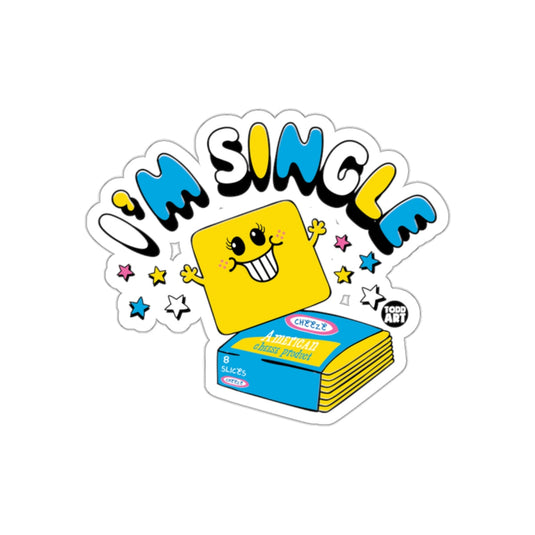 I'm Single American Cheese Sticker for Cheese Lovers
