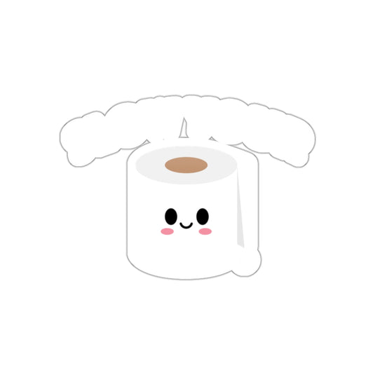 Slow Your Roll Cute Toilet Paper Character Design sticker