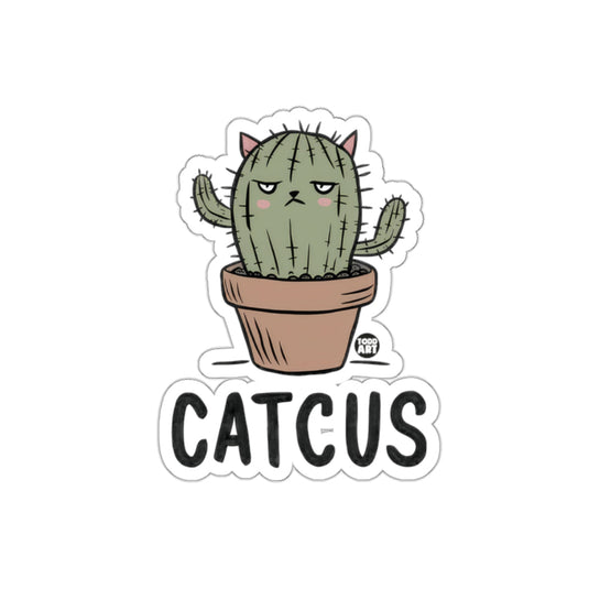 Grumpy Cat Cactus Funny Plant Pun Gift Idea sticker