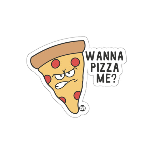Wanna Pizza Me Funny Food Pun Graphic Novelty sticker