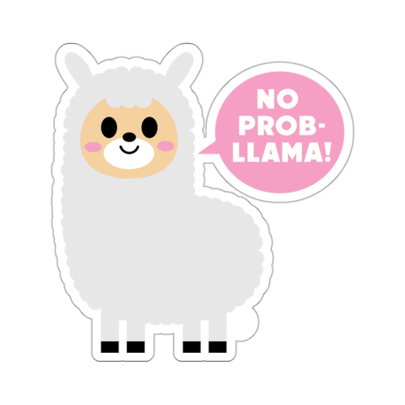Load image into Gallery viewer, Cute No Prob-Llama Cartoon Llama Sticker for Fun Decor
