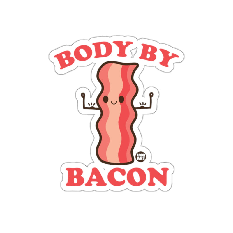 Load image into Gallery viewer, Body By Bacon Sticker Fun Decorative Wall Art
