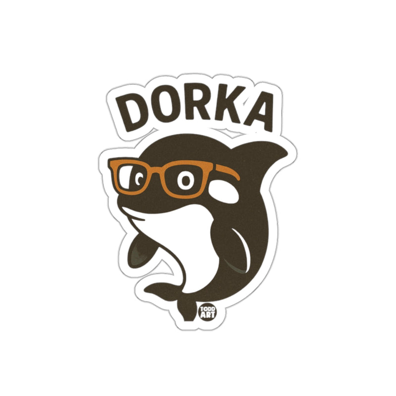 Load image into Gallery viewer, Dorka Whale With Glasses Illustration Design sticker
