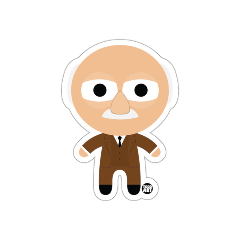 Load image into Gallery viewer, Cartoon Character with Brown Suit Sticker Decal
