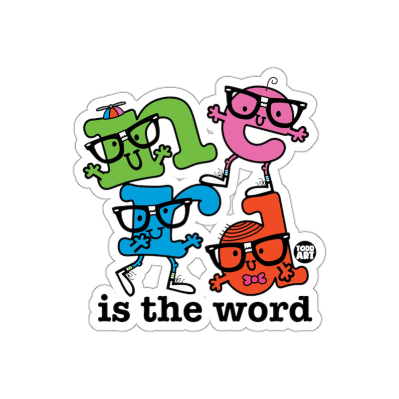 Load image into Gallery viewer, Todd Art Letters Colorful Illustration Design sticker
