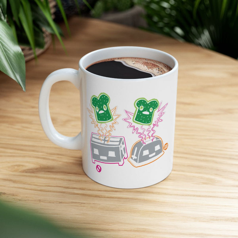 Load image into Gallery viewer, Fun Cartoon Toaster and Toast Characters Mug
