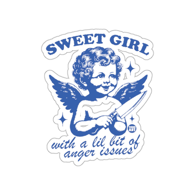 Load image into Gallery viewer, Sweet Girl With Anger Issues Sticker Decorative Art
