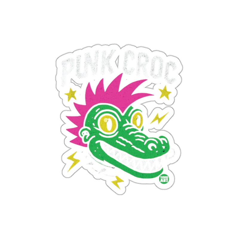 Load image into Gallery viewer, Punk Croc Funny Alligator Reptile Illustration sticker
