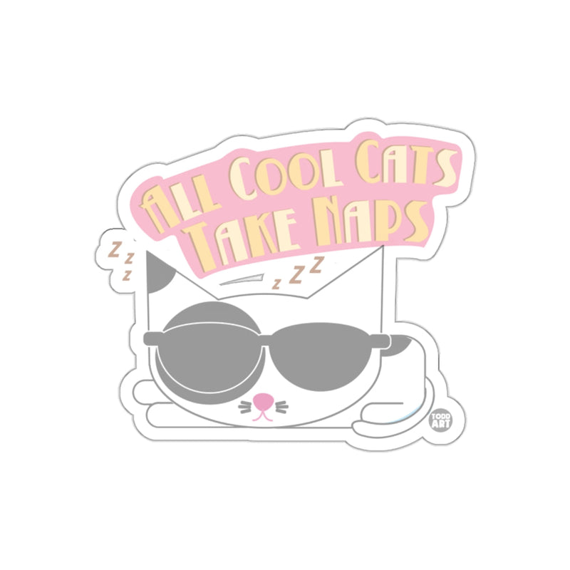 Load image into Gallery viewer, All Cool Cats Take Naps Sunglasses Cat Sticker

