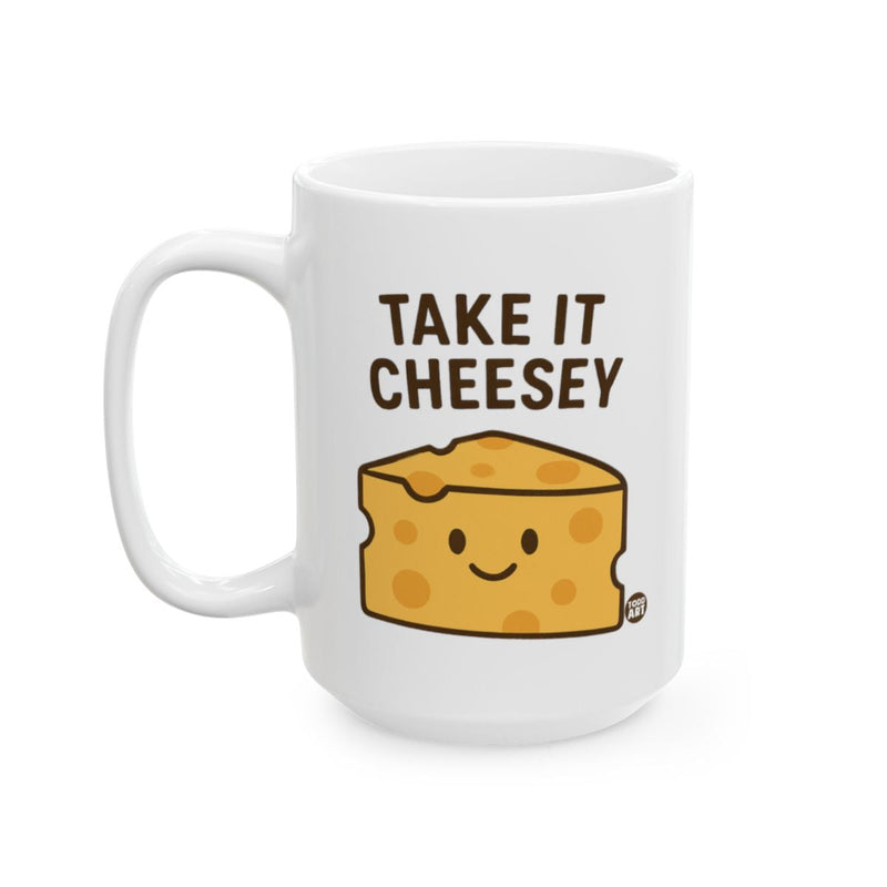 Load image into Gallery viewer, Funny Take It Cheesey Graphic Mug for Hot Drinks
