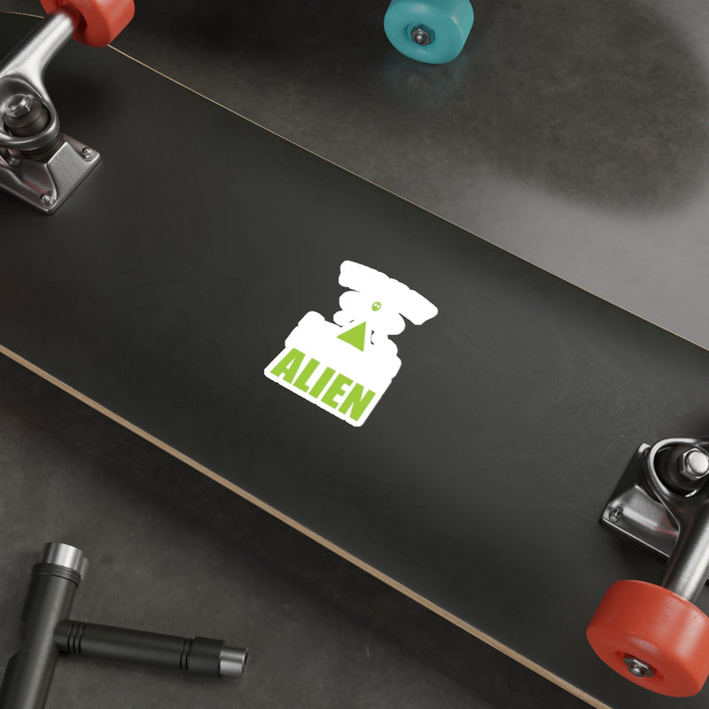 Load image into Gallery viewer, Cool Alien Skateboard with Orange and Blue Wheels
