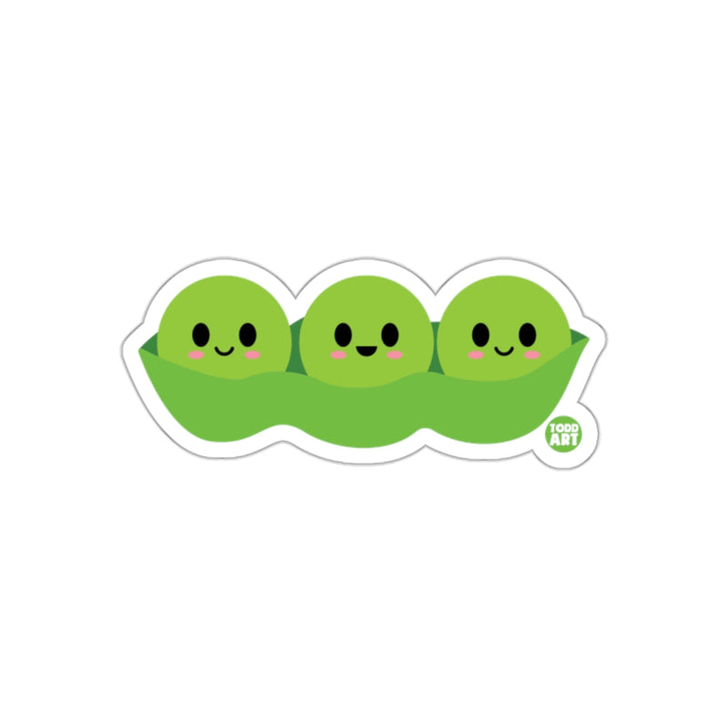Load image into Gallery viewer, Cute Smiling Peas in a Pod Sticker for All Ages

