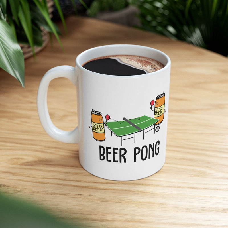 Load image into Gallery viewer, Beer Pong Design Coffee Mug for Fun Drinking Game
