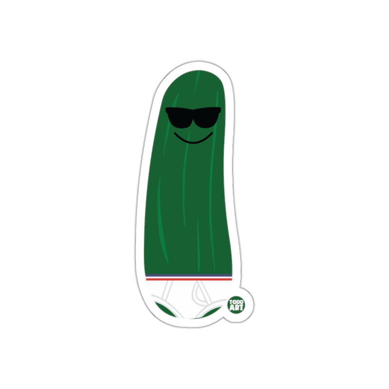 Load image into Gallery viewer, Cool Cucumber in Sunglasses Fun Sticker Product
