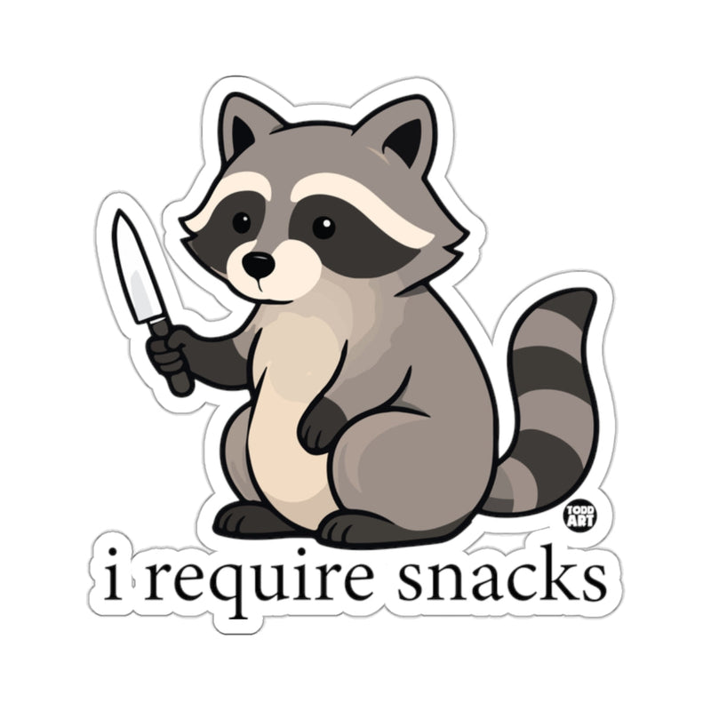 Load image into Gallery viewer, Funny Raccoon Knife i require snacks Character 
