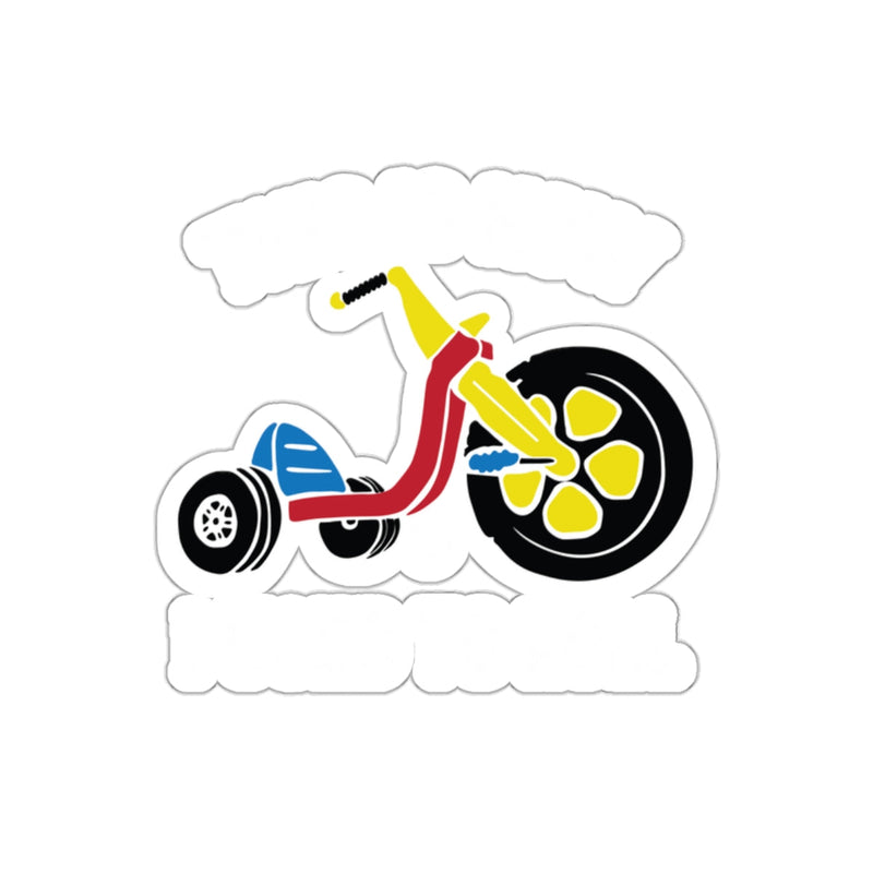 Load image into Gallery viewer, Tricycle with Raised to Roll text sticker
