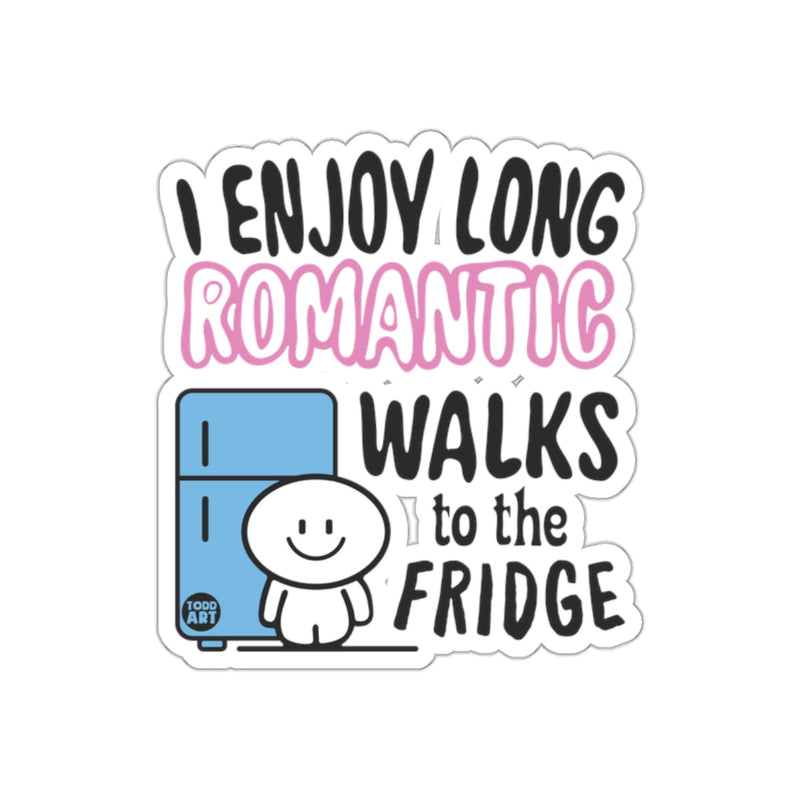 Load image into Gallery viewer, I Enjoy Long Romantic Walks to the Fridge sticker
