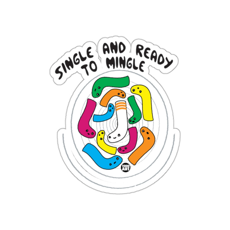 Load image into Gallery viewer, Single and Ready to Mingle Colorful Art Sticker
