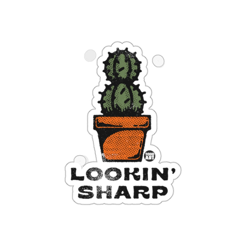 Load image into Gallery viewer, Lookin' Sharp Cactus with Pot Design Sticker
