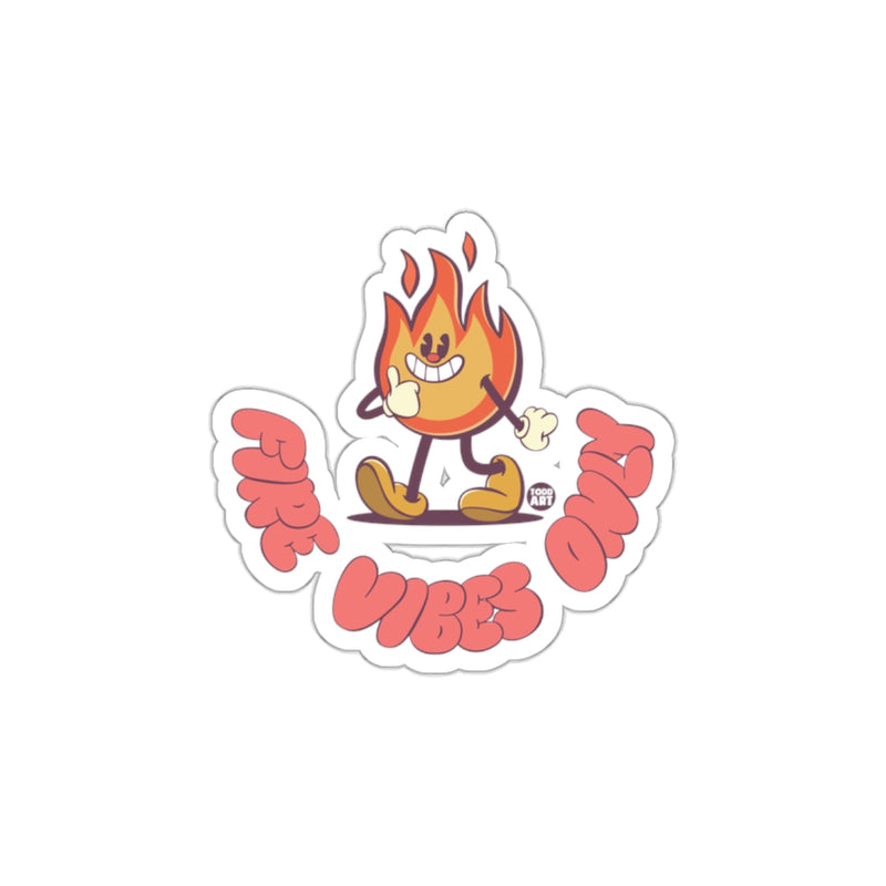 Load image into Gallery viewer, Fire Vibes Only Walking Flame Sticker Design
