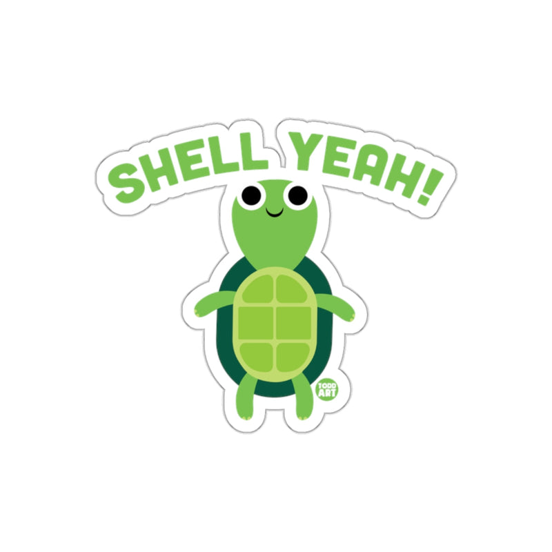 Load image into Gallery viewer, Shell Yeah Turtle Cartoon Design Sticker product
