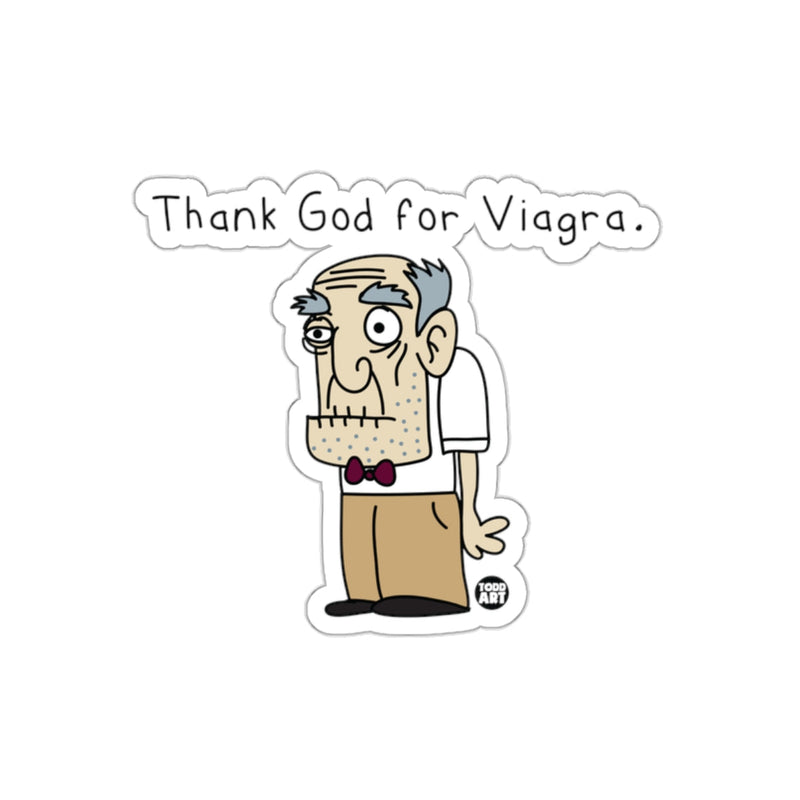Load image into Gallery viewer, Funny Thank God For Viagra Cartoon Sticker
