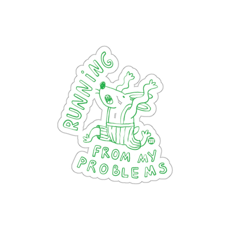 Load image into Gallery viewer, Running From My Problems Humorous Sticker
