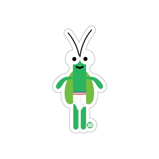 Cute Green Character Sticker in Underwear Sticker