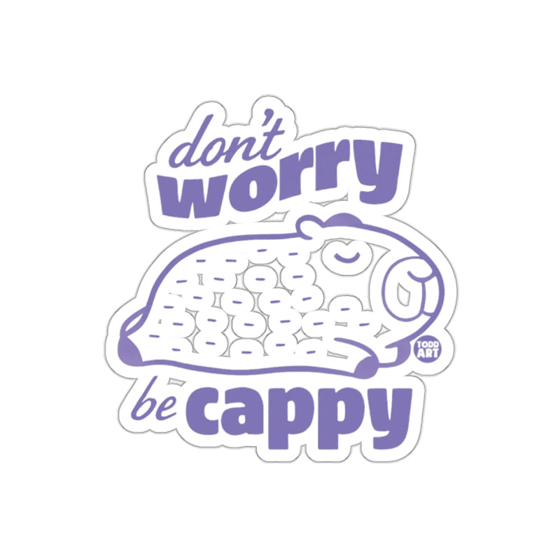 Load image into Gallery viewer, Don't Worry Be Cappy Inspirational Sticker Product

