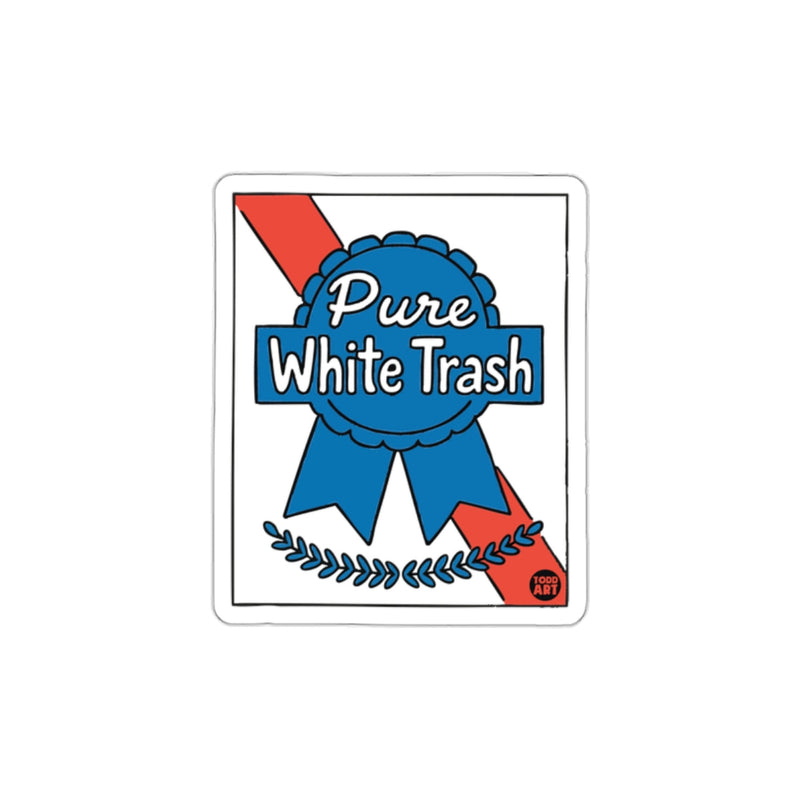 Load image into Gallery viewer, Pure White Trash Badge Design Sticker Product
