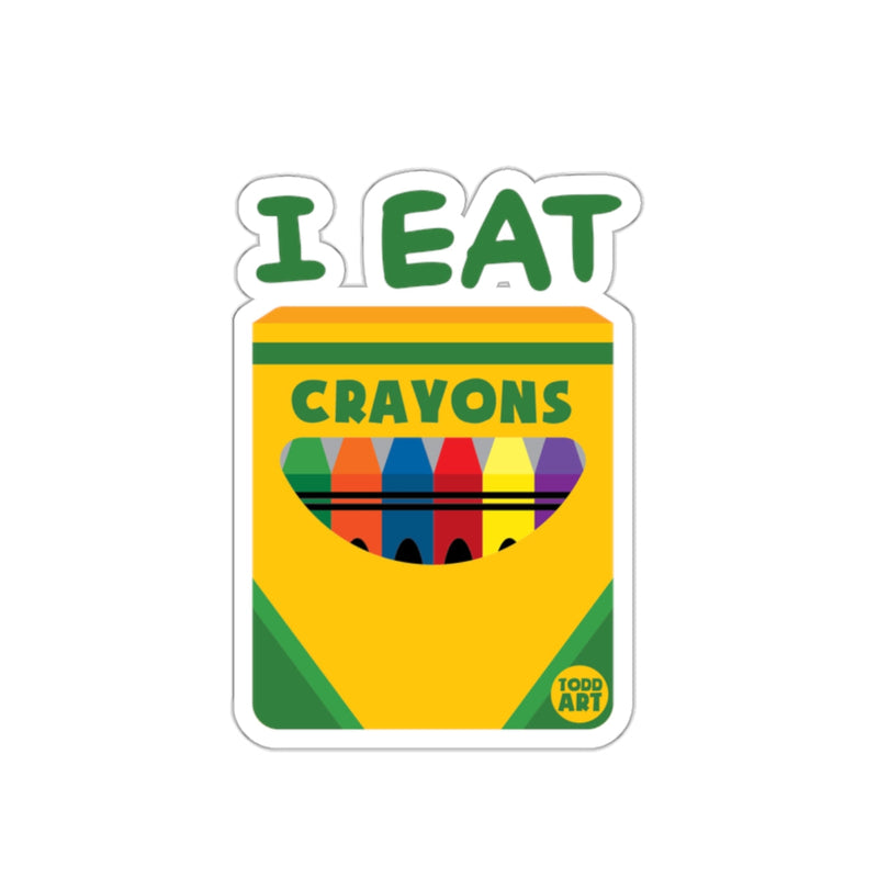 Load image into Gallery viewer, I Eat Crayons Funny Sticker Colorful Art Design
