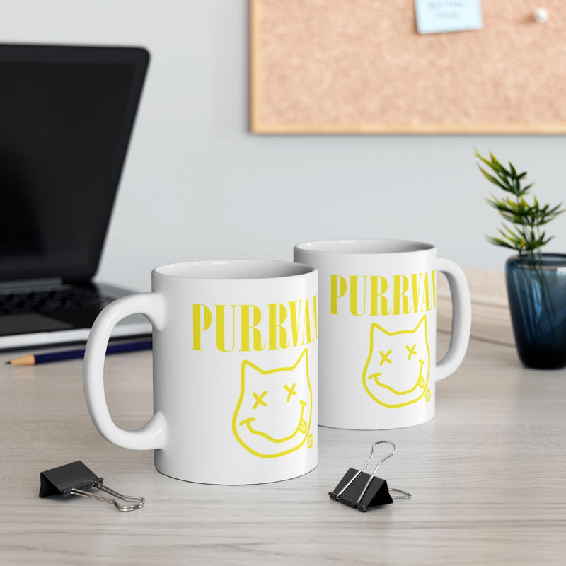 Load image into Gallery viewer, Purrvana Cat Face White Mug for Cat Lovers Gift
