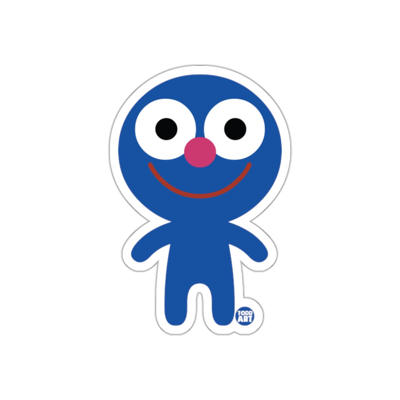 Load image into Gallery viewer, Blue Cartoon Character with Big Eyes Sticker
