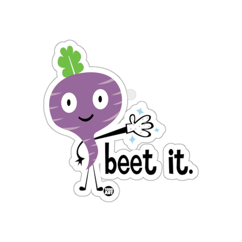 Load image into Gallery viewer, Beet It Punny Vegetable Sticker Fun Illustration
