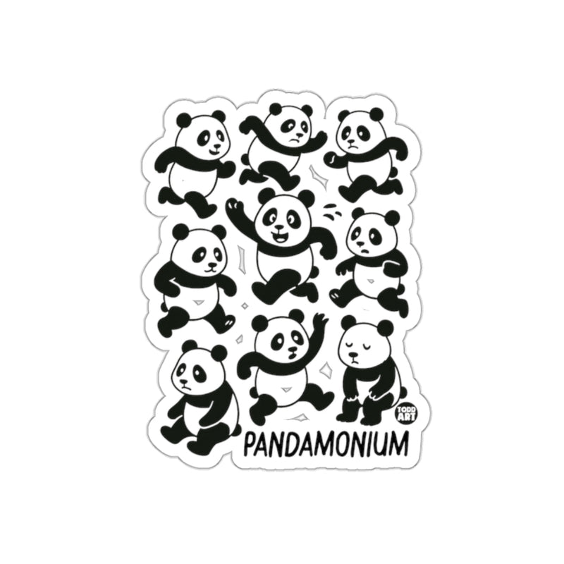 Load image into Gallery viewer, Playful Pandamonium Panda Design sticker product
