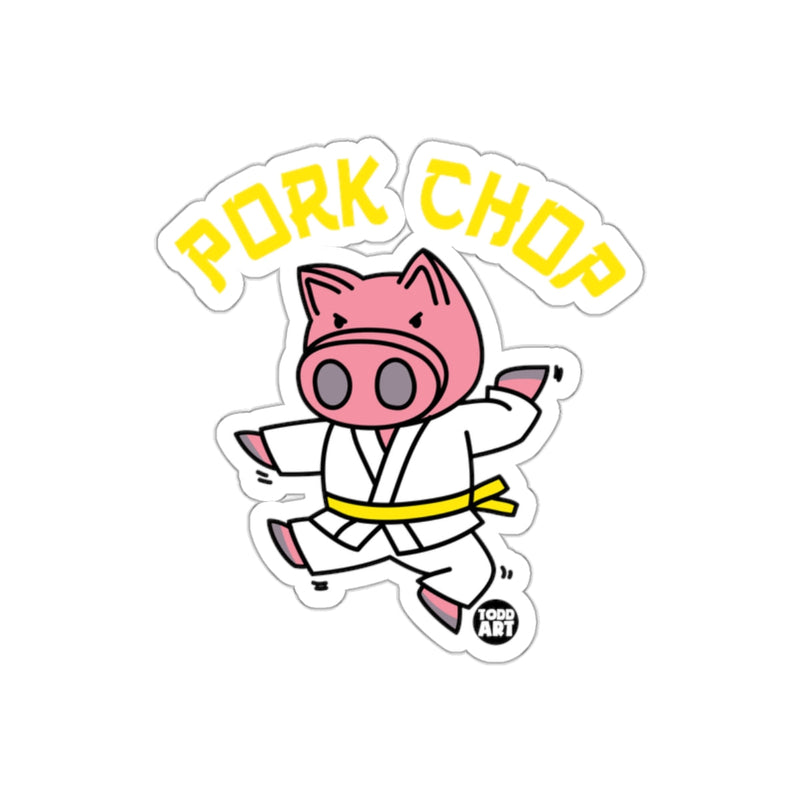Load image into Gallery viewer, Pork Chop Martial Arts Pig Cartoon Illustration sticker
