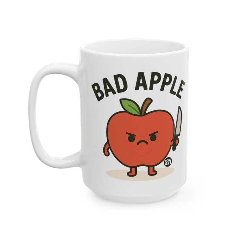 Load image into Gallery viewer, Bad Apple Character Holding Knife Design Mug
