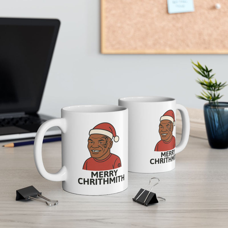 Load image into Gallery viewer, Merry Chrithmith Santa White Ceramic Coffee Mug
