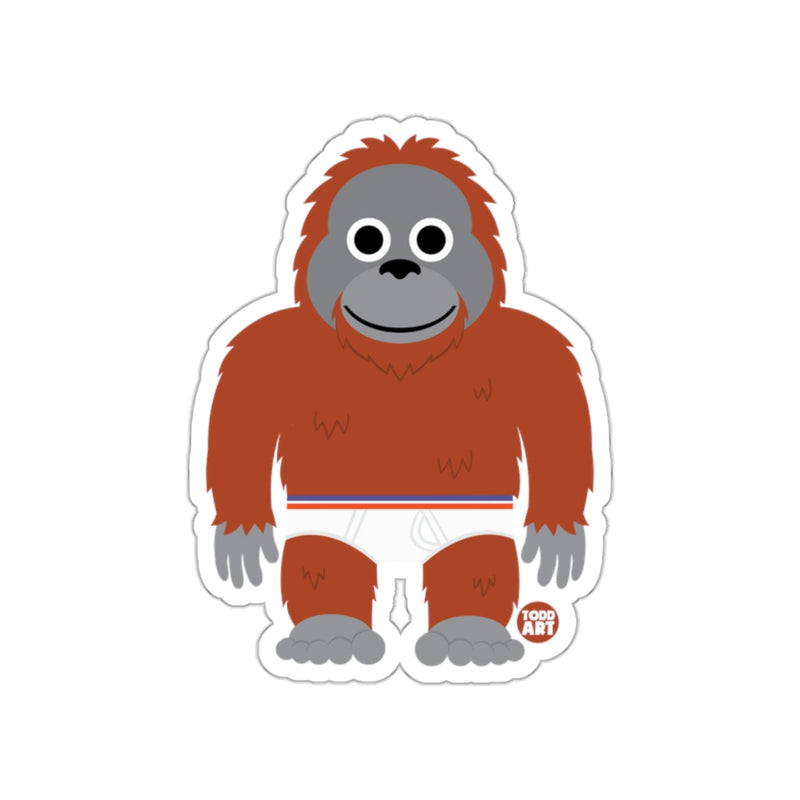 Load image into Gallery viewer, Adorable Cartoon Orangutan with Big Eyes Sticker
