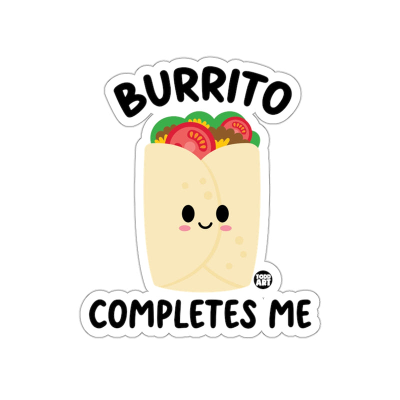 Load image into Gallery viewer, Burrito Completes Me Cute Fun Food Design Sticker
