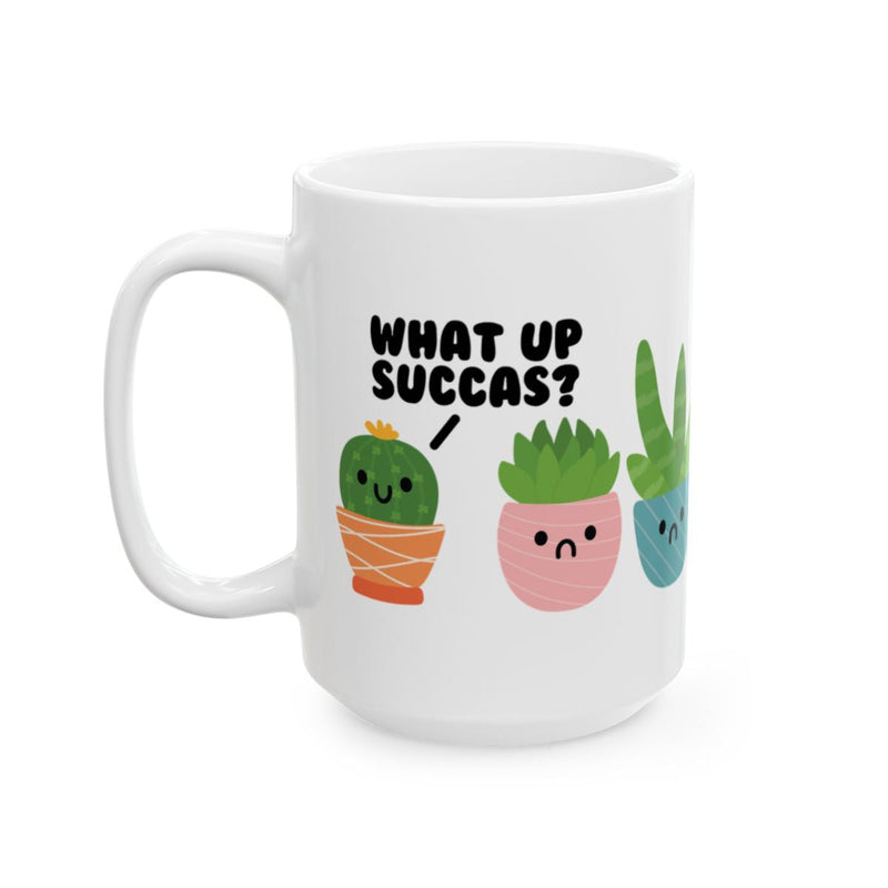 Load image into Gallery viewer, What Up Succas Cute Cactus and Succulents Mug

