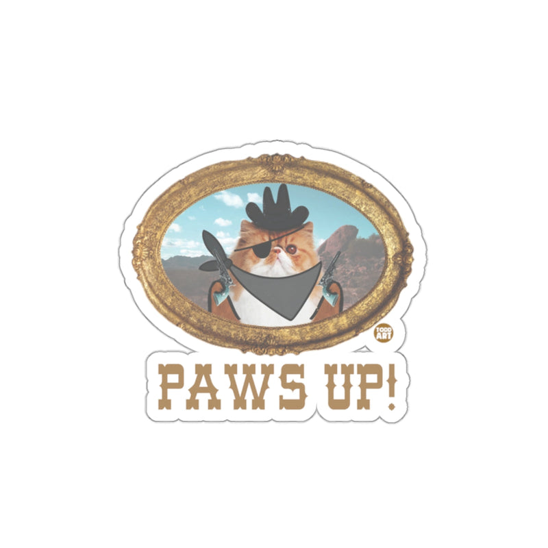 Load image into Gallery viewer, Paws Up Cowboy Cat with Eyepatch Sticker Art Decor
