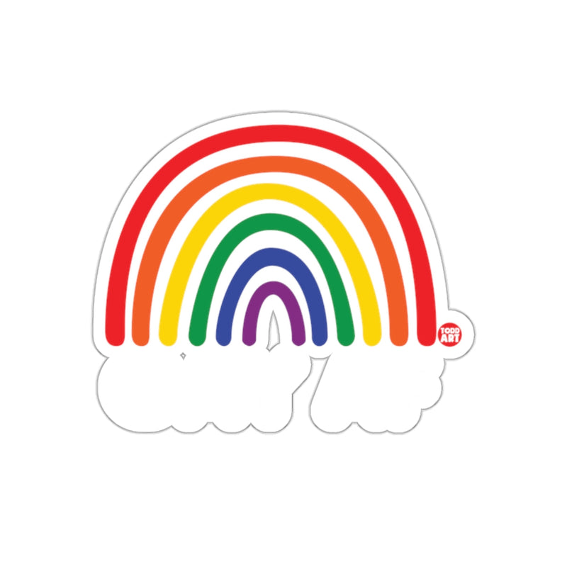 Load image into Gallery viewer, Gay AF Rainbow Design Sticker with Bold Colors
