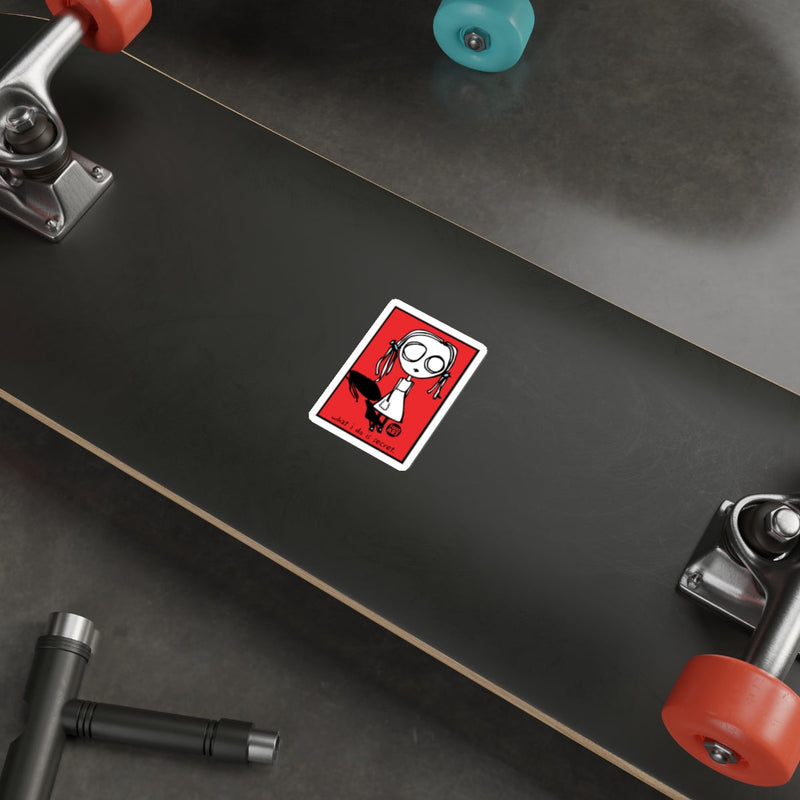 Load image into Gallery viewer, Creepy Doll Sticker for Skateboard or Laptop D√©cor
