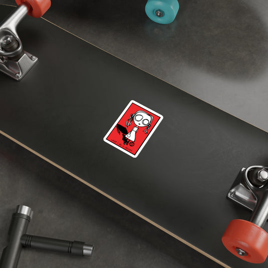 Creepy Doll Sticker for Skateboard or Laptop D√©cor