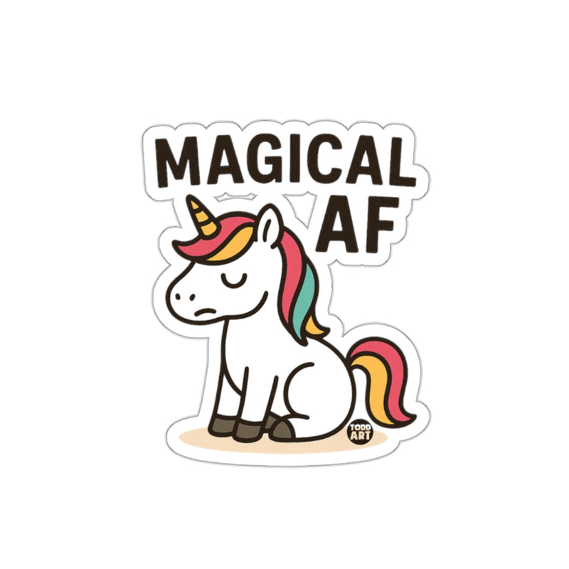 Load image into Gallery viewer, Magical AF Unicorn With Rainbow Hair Sticker
