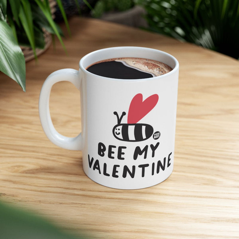 Load image into Gallery viewer, Bee My Valentine Mug with Cute Heart Design
