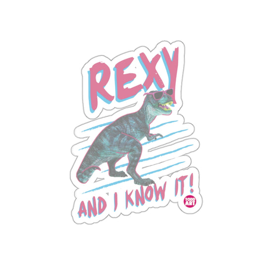 Rexy and I Know It Sticker Fun Dinosaur Design
