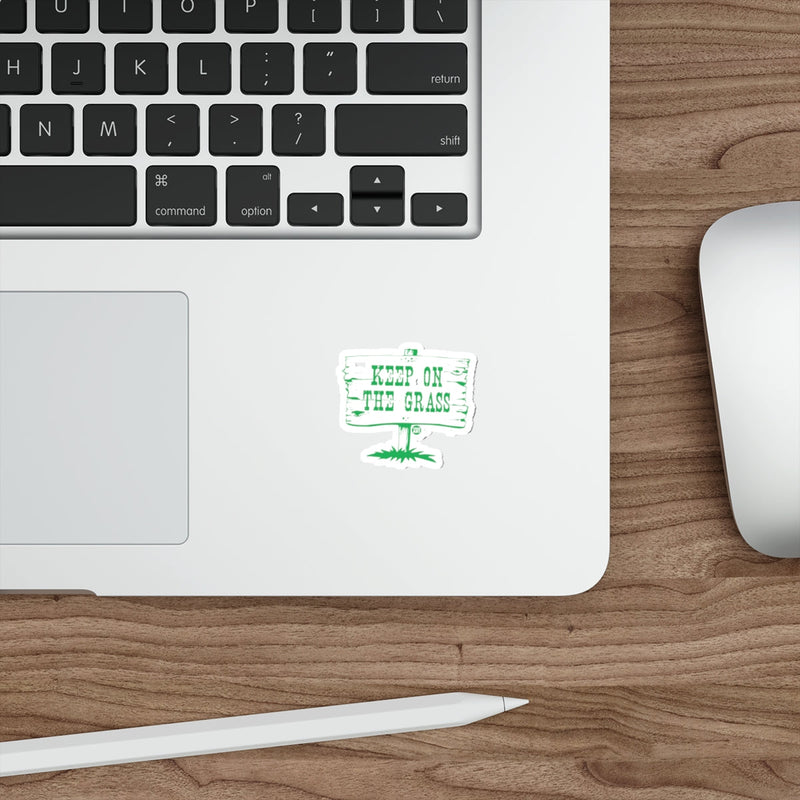 Load image into Gallery viewer, Keep On The Grass Quirky Laptop Sticker
